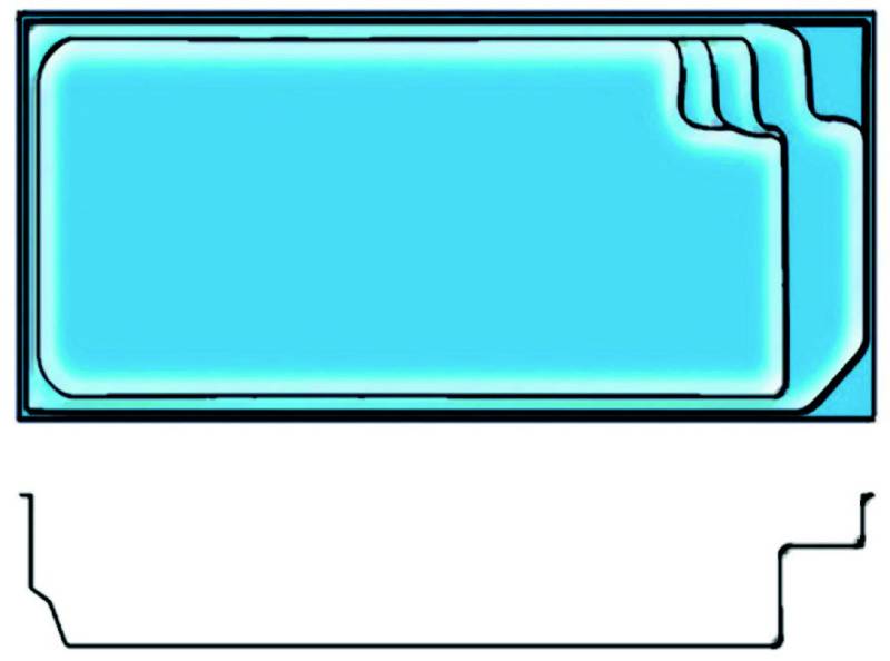 Maxi Pool et Baby Pool– Piscine coque rectangulaire fond plat – Piscines Provence Polyester à Barjols près d’Aix-en-Provence