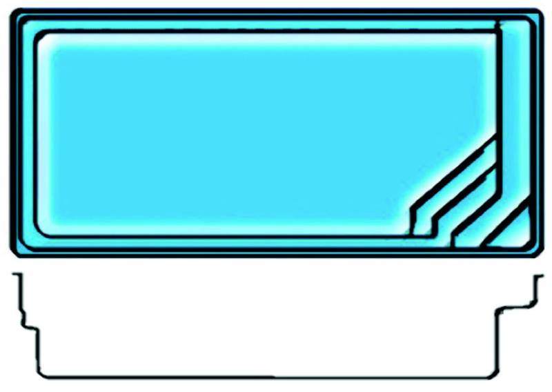 Gamme Détente 6m à 9m  – Piscine coque fond plat grand format – Piscines Provence Polyester à Brignoles près d’Aix-en-Provence