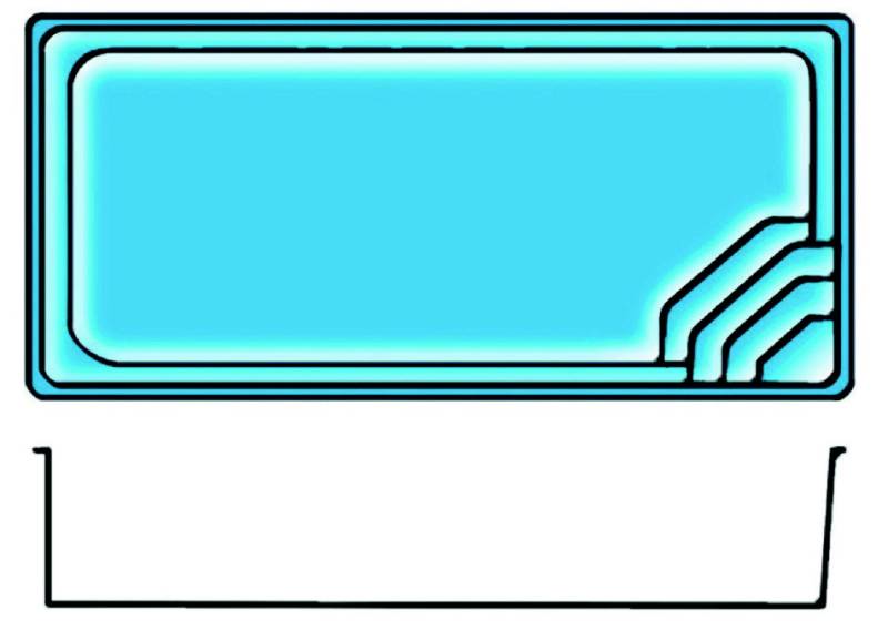 Nova Confort – Piscine coque confort fond plat – Piscines Provence Polyester à Barjols près d’Aix-en-Provence