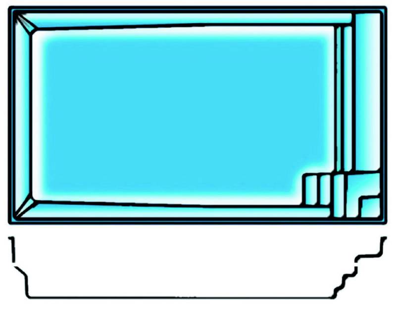 Mini Karé moins de 10m2– Piscine coque carrée compacte – Piscines Provence Polyester à Barjols près d’Aix-en-Provence