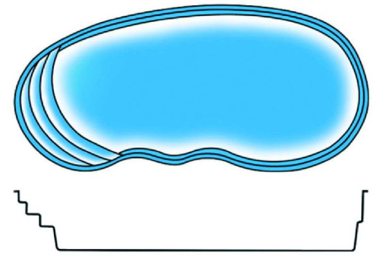 Olibra – Piscine coque organique forme libre – Piscines Provence Polyester à Barjols près d’Aix-en-Provence