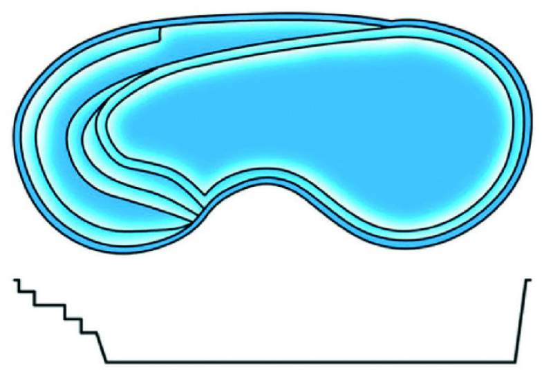 Optima – Piscine coque forme libre moderne – Piscines Provence Polyester à Barjols près d’Aix-en-Provence