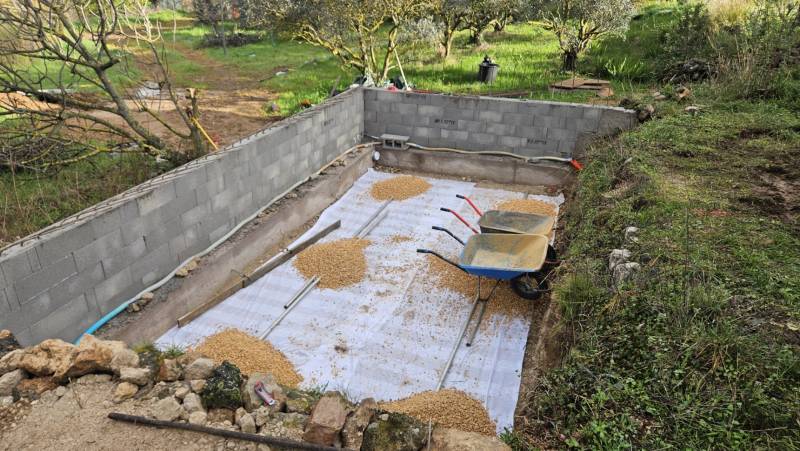 Mur en agglos banché