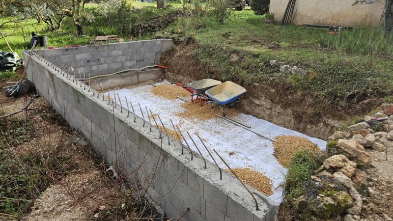 Mur en agglos banchés 