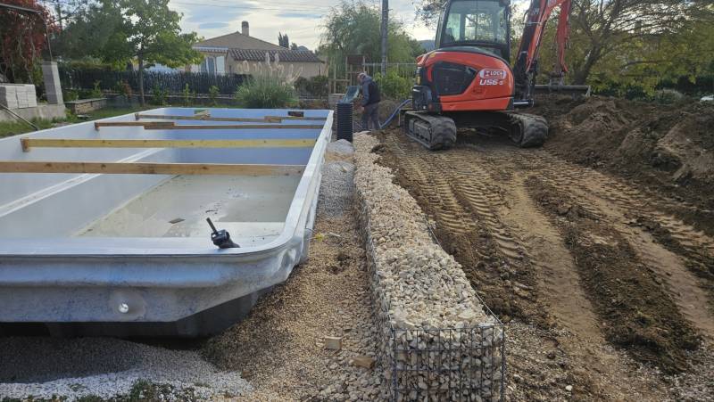 Installation de gabion